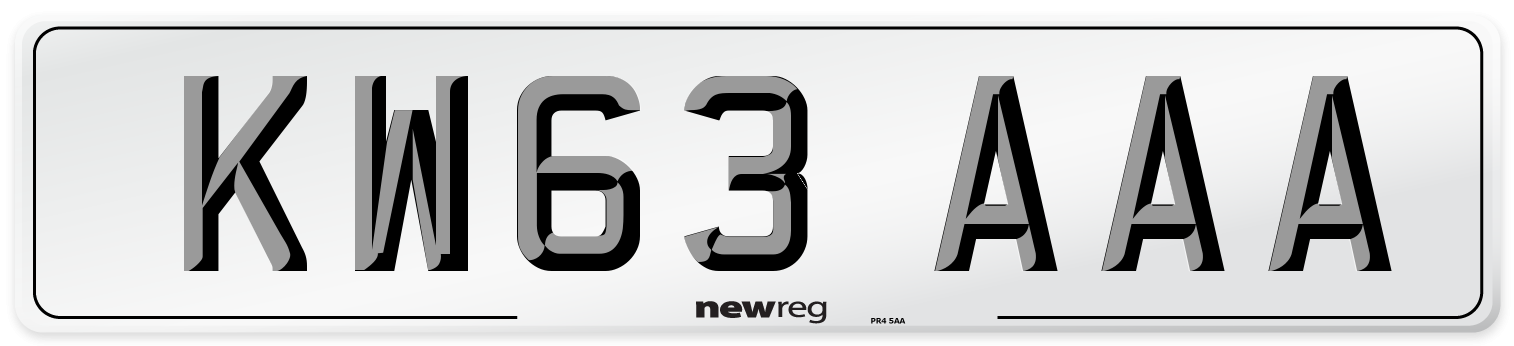 KW63 AAA Number Plate from New Reg